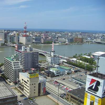 万代シティを俯瞰した図