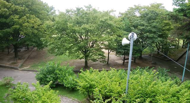 亀田公園の展望台から公園を眺めた風景その2