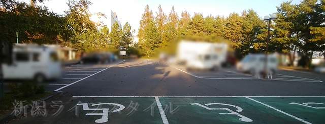 亀田公園の思いやり駐車スペース