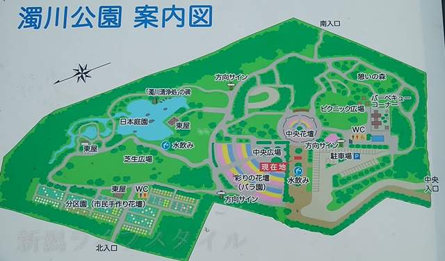 濁川公園のマップ